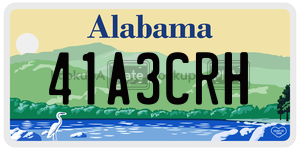 41A3CRH license plate in Alabama