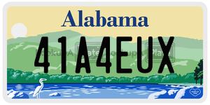 41A4EUX  license plate in AL