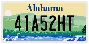41A52HT  license plate in AL