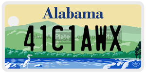 41C1AWX  license plate in AL