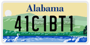 41C1BT1  license plate in AL