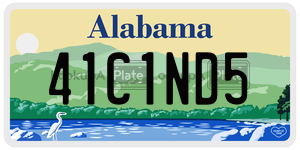 41C1ND5  license plate in AL