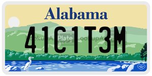 41C1T3M  license plate in AL