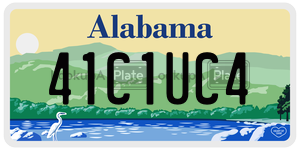 41C1UC4  license plate in AL