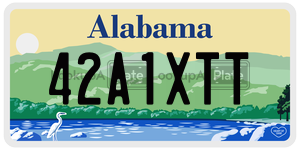 42A1XTT  license plate in AL