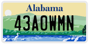 43A0WMN  license plate in AL