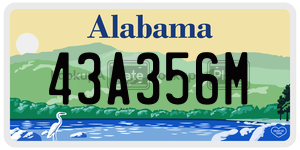 43A356M  license plate in AL