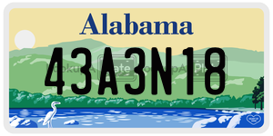 43A3N18  license plate in AL