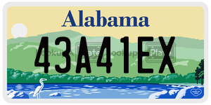 43A41EX  license plate in AL