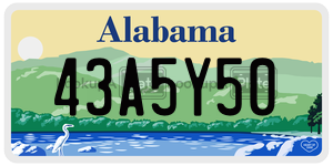 43A5Y50 license plate in Alabama