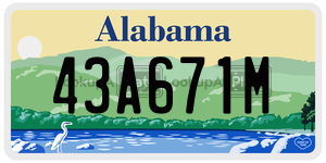 43A671M  license plate in AL