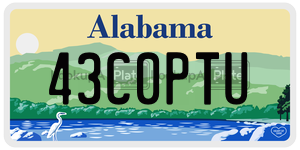 43C0PTU  license plate in AL