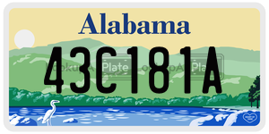 43C181A  license plate in AL