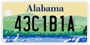 43C1B1A  license plate in AL
