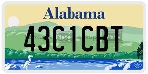 43C1CBT  license plate in AL