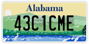 43C1CME  license plate in AL