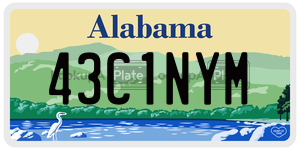 43C1NYM  license plate in AL