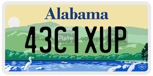 43C1XUP  license plate in AL