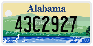 43C2927 license plate in Alabama