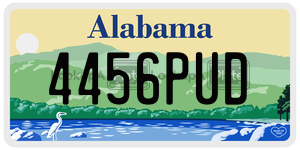 4456PUD  license plate in AL