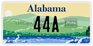 44A  license plate in AL