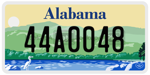 44A0048  license plate in AL
