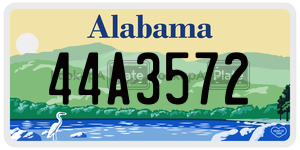 44A3572  license plate in AL