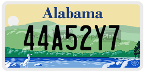 44A52Y7  license plate in AL