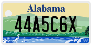 44A5C6X  license plate in AL