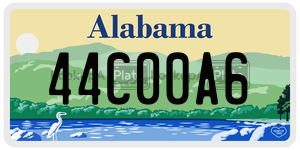 44C00A6  license plate in AL