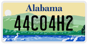 44C04H2  license plate in AL