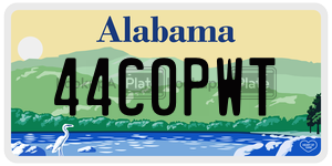 44C0PWT  license plate in AL