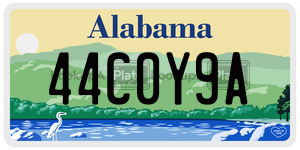 44C0Y9A  license plate in AL