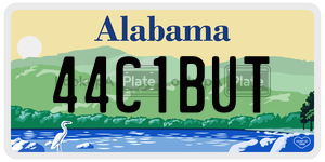 44C1BUT  license plate in AL