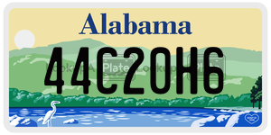 44C20H6  license plate in AL