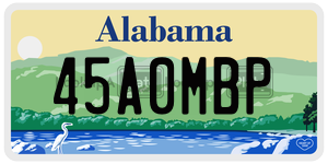 45A0MBP  license plate in AL
