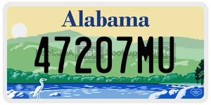47207MU  license plate in AL