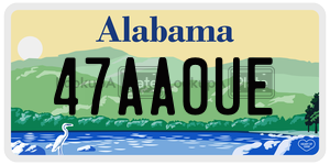 47AA0UE  license plate in AL
