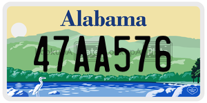 47AA576  license plate in AL