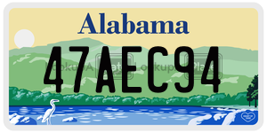 47AEC94  license plate in AL