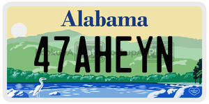 47AHEYN  license plate in AL