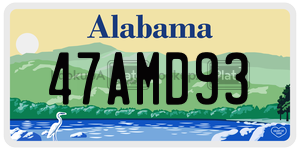 47AMD93  license plate in AL