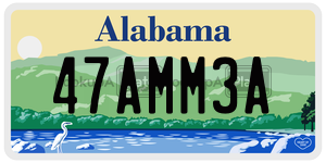 47AMM3A  license plate in AL