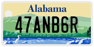 47ANB6R  license plate in AL