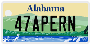 47APERN  license plate in AL