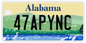 47APYNC  license plate in AL