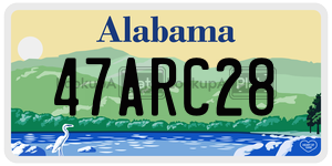 47ARC28  license plate in AL