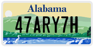 47ARY7H  license plate in AL