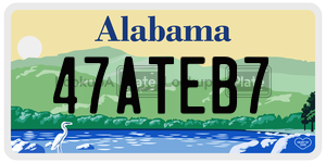 47ATEB7 license plate in Alabama