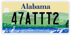 47ATTT2  license plate in AL